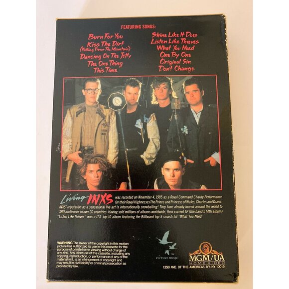 Inxs Living Inxs Live Performance Beta Betamax Video Tape Not Vhs Rare - Picture 9 of 9